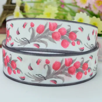 

7/8" Tulip Flower For Mother's Day Grosgrain Ribbon Hairbows 50yards