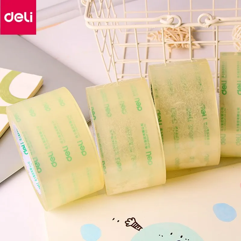 

Deli Sealing Tape Transparent Packing Packing Tape Strong Viscosity Convenient Practical Sealing Tape