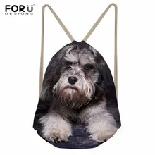 FORUDESIGNS/женские сумки рюкзак на шнурке Dachshund Shih Tzu Dogs Schnauzer Печать Спортивная Сумка Для женский для фитнеса и зала