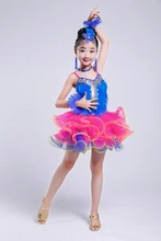 New Design Unequal Glitter Sequined Tassels Halter Latin Salsa Tango Fringe Cocktail Ballroom Dancing Dress Skirts