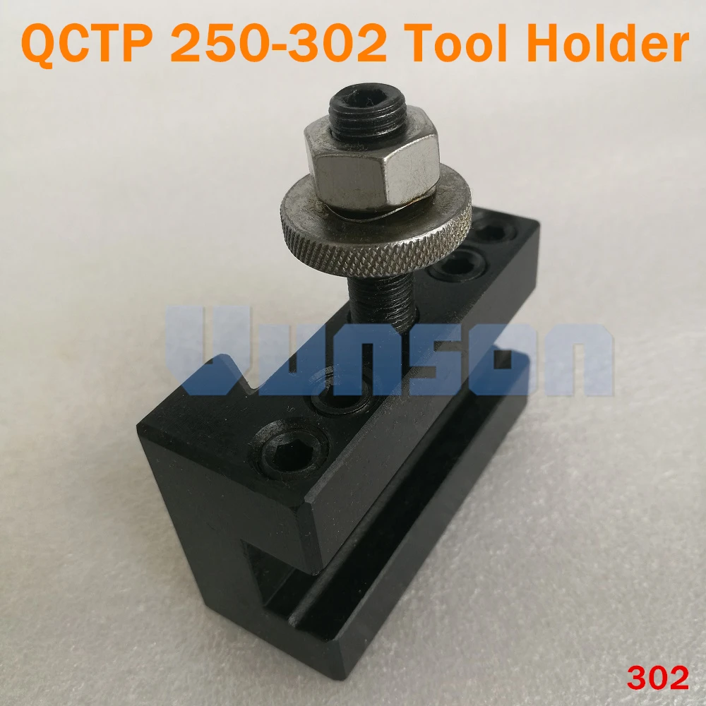 

QCTP 250-302 Quick Change Tool QCT holder Turning Boring and Facing tool holder with V groove for Lathe Clamping Capacity 3/4"