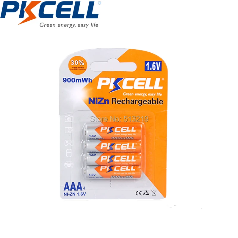 PKCELL 4 шт. AAA 900mwh и AA 2500mwh 1 6 v NIZN аккумуляторные батареи NI ZN зарядное устройство для