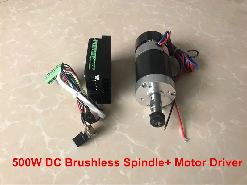 

Brushless Spindle 500W CNC Spindle Motor Milling Machine Tool + 55MM Clamp + Motor Driver
