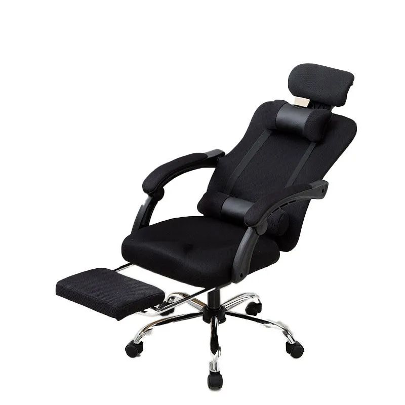 Высокое качество кг-118 Poltrona киберспорт в прямом эфире, геймер дышащая подушка кружевные кресло-каталка можете лежать Эргономика бытовой - Цвет: black footrest