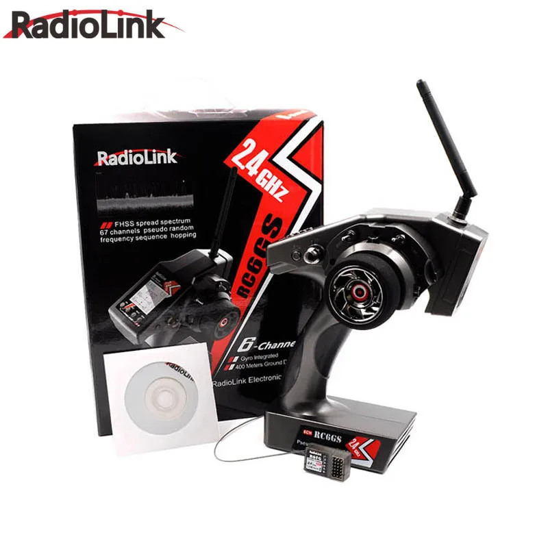 

RadioLink RC6GS 2.4G 6CH Transmitter with R6FG Gyro Inside Receiver Radio Remote Control RX TX for RC Car Boat 400m Distance
