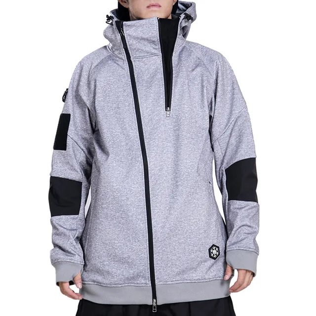 LD SKI HOODIES WATERPROOF AND WINDPROOF STRAIGHT DIAGONAL ZIPPER