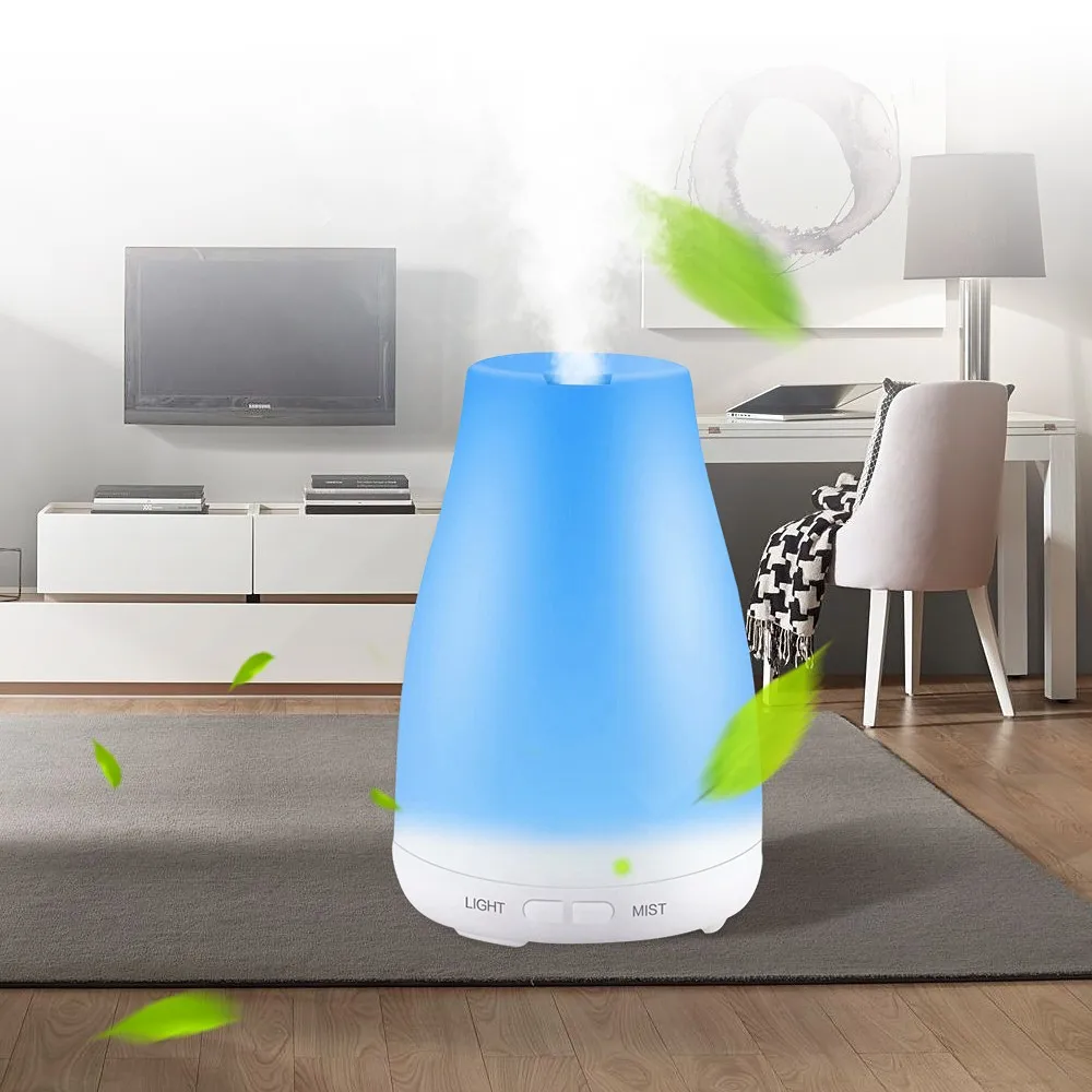 

Ultrasonic Humidifier Aromatherapy Oil Diffuser Cool Mist With Color LED Lights essential oil diffuser Waterless Auto Shut-off