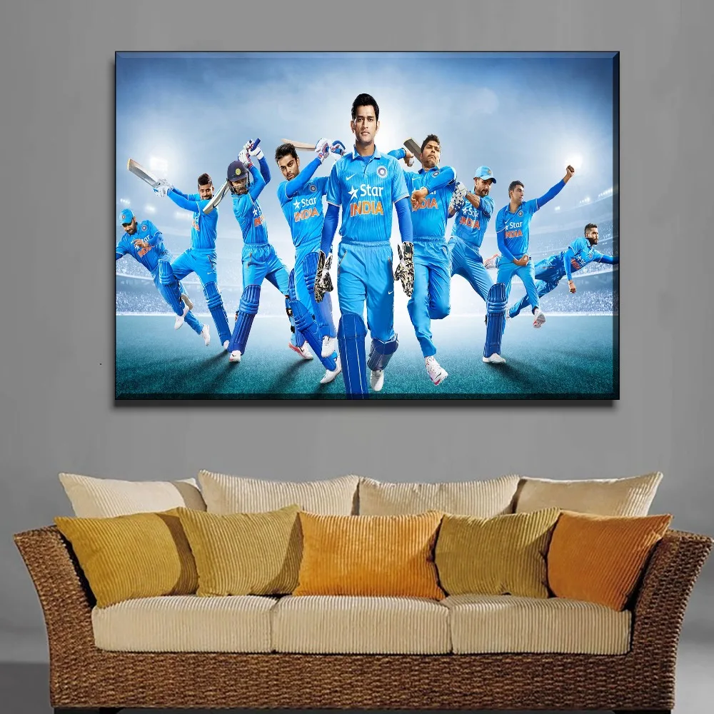 1 Piece Framework Or Frameless Sports Baseball Team India Painting