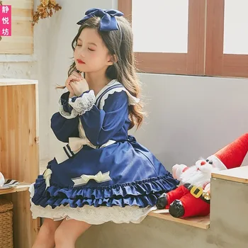 

2019 Real Top Fashion Dresses Spanish Children's Palace Wind Long Sleeve Princess Skirt Girls' Pengpeng Lori Lolita