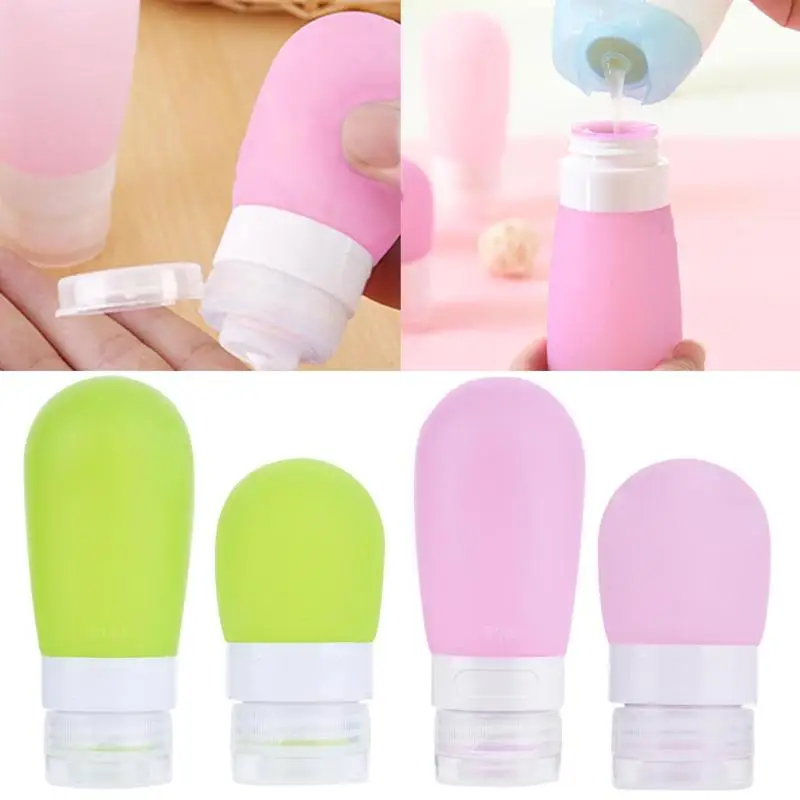 28ml/80ml Portable Silicone Refillable Bottle Makeup Liquid Shampoo