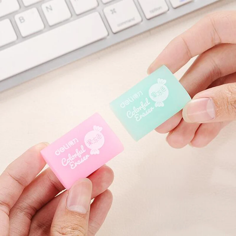 1Piece Cute Jelly Erasers Kawaii Erasers Colored Rubber Pencil Erasers