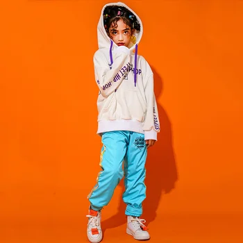 

Loose Dance Costume For Kids Jazz Hip Hop Stage Performance Clothing Girls Street Dance Practice Dance Wear Rave Clothes DC1942