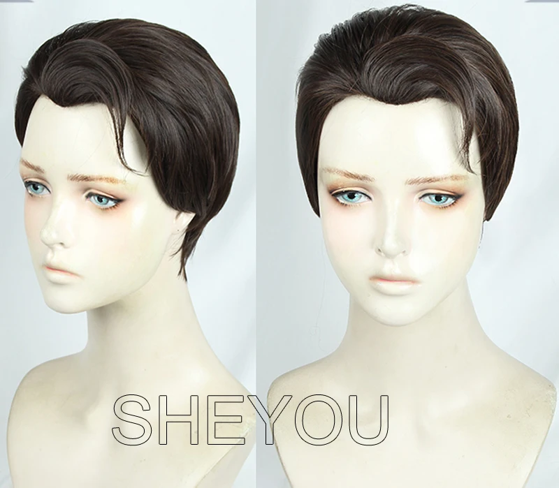 

Anime Detroit Become Human Connor Wig Styled Dark Brown Cosplay Costume Wig + Wig Cap + Track No.