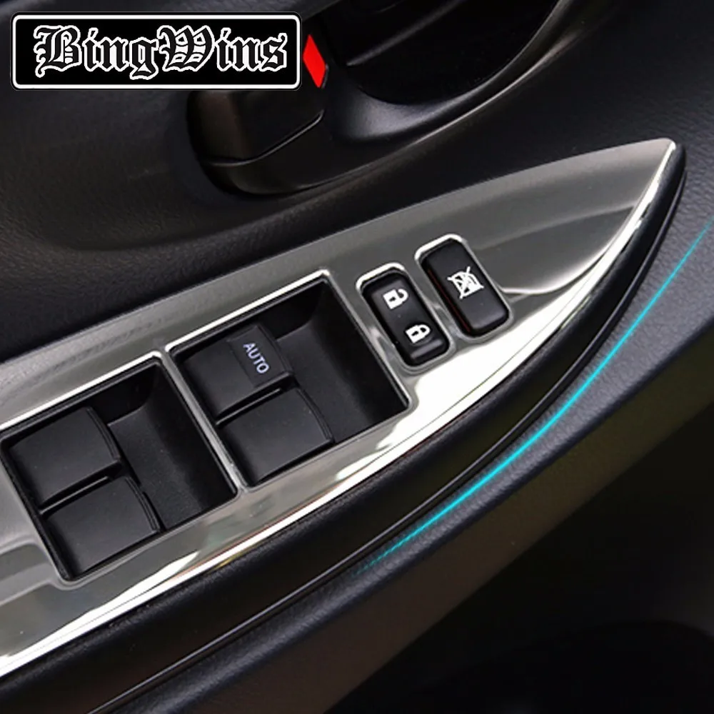Для Toyota Vios 2014 2017 Chrome интерьер автомобиля Дверная ручка подлокотника