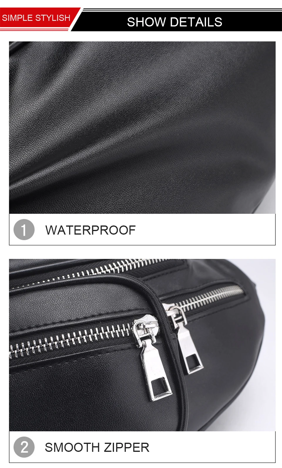 Waist Packs PU Leather Waist Bag Fashion Women Pouch Fanny Pack Men Belt Chest Bum Bags Money Nerka Heuptas Mobile Phone Pochete (7)