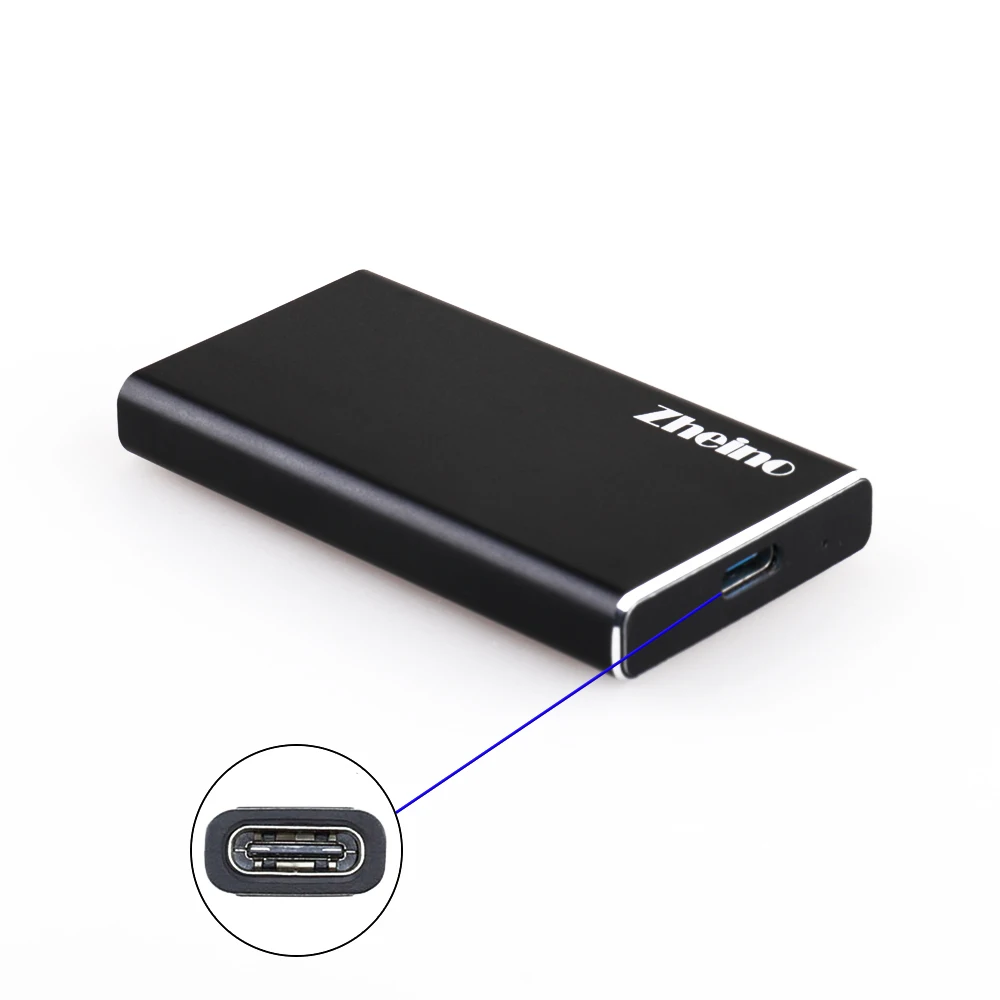 Zheino type-C для MSATA USB 3,1 чехол для жесткого диска внешний корпус SSD, HDD Чехол - Цвет: 31-MA-CC-B