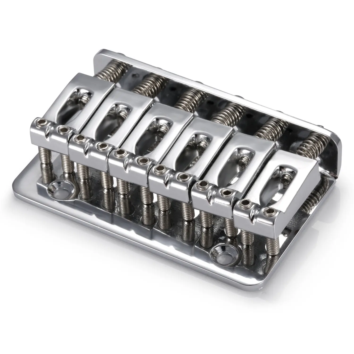 

5 PCS of (Silver 6 String Fixed Hard Tail Guitar Bridge Guitar Tailpiece for 65mm Electric Guitar)