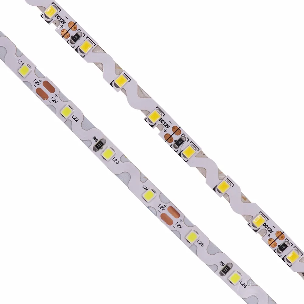 cheap S shape type SMD 2835 LED Strip 5m Cold white Warm white blue green red 12V 300leds Bendable Flexible led light Non Waterproof