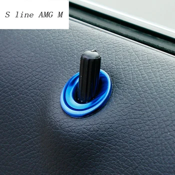 

Car styling Door Lift Auto door pin decoration covers Stickers Bolt circle trim For Mercedes Benz A GLA CLA Class W176 X156 C117