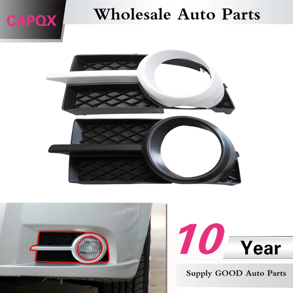 

CAPQX 1Pair For Chevrolet Lova 2006 2007 2008 Front Bumper Fog Light Cover Foglight Fog Lamp cap Frame Shell Frame Grille Cover