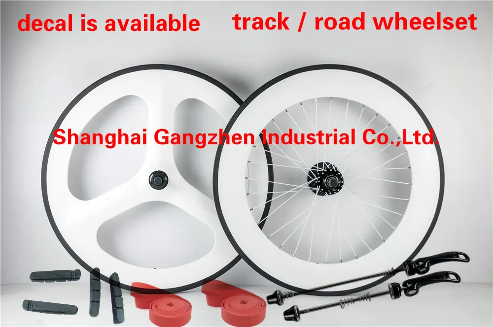 Vendita calda Della Bici del Carbonio Wheelset Anteriore 3 Razze Ruota  Posteriore 88mm Fixed Gear Strada, carbonio Fixed Gear Wheelset Della Bici  Posteriore 32 Fori OEM|wheel bike|bike alloy wheelwheel set road bike -
