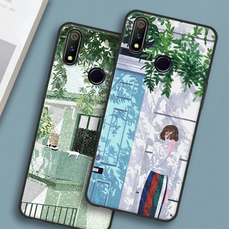 Чехол 6 3 &quotдля OPPO Realme pro чехол seven girl flower мягкий силиконовый из ТПУ для телефона