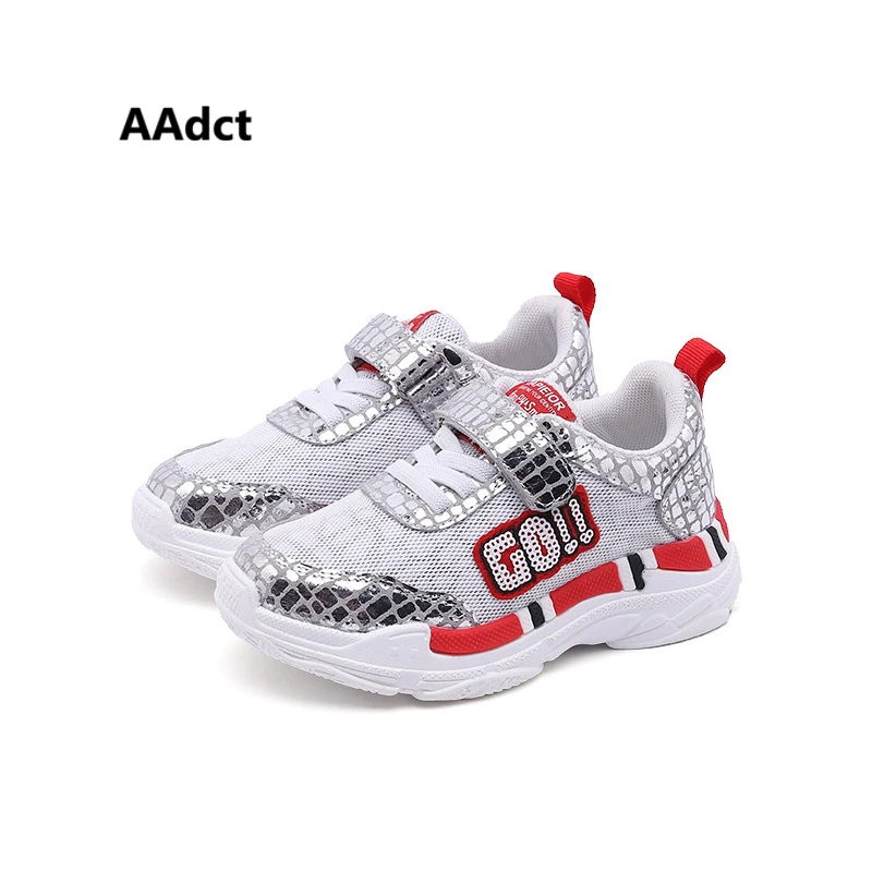 

AAdct 2018 Autumn Mesh Running sports children shoes Breathable sneaker boys shoes High quality non-slip casual kids shoes