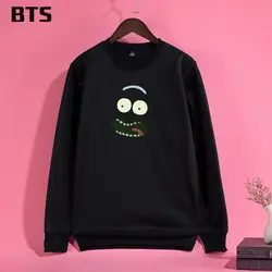 BTS Rick And Morty Pickle толстовки Mulheres Женская Удобная Толстовка высокого качества женские толстовки с длинным рукавом