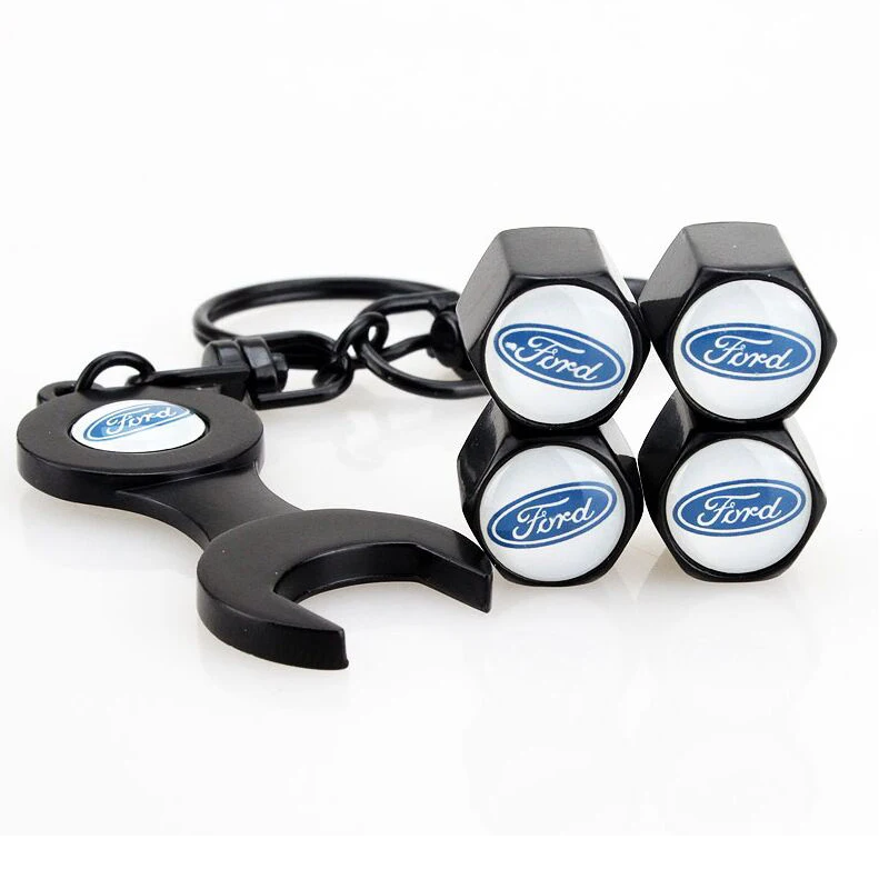 

4X Car-Styling Anti-Theft Car Motorcycle Wheel Tire Valve Tyre Caps Case For Ford ST logo car Accessories Car Stickers