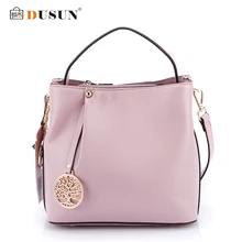 Dusun marcas de moda bolsos de las mujeres bolsa de mensajero de cuero mujer bolsos de cuero genuino mujeres de hombro del totalizador ocasional 2016 nuevo