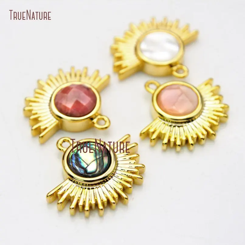20181130-PM20074-Radial Round ShapeMixed ²ÄÖÊ Gold Pendant Sale