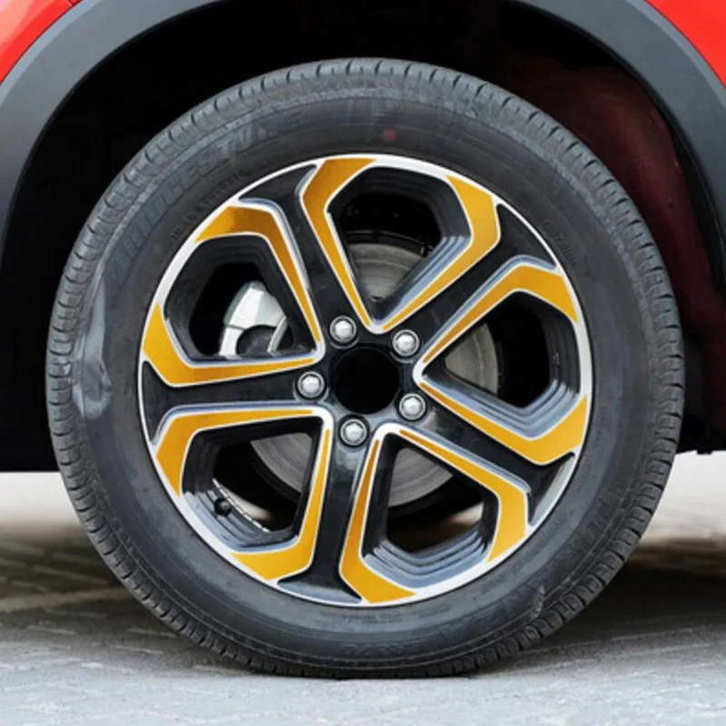 Tonlinker 1 шт. на 4 колеса DIY автомобиль стиль 17 дюймов Углеродные, для колес волокна Защитный чехол наклейки для Honda vezel HRV - Название цвета: E models