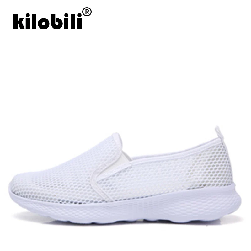 Kilobili/2019 г. Летняя женская обувь женские дышащие сетчатые кроссовки балетки на