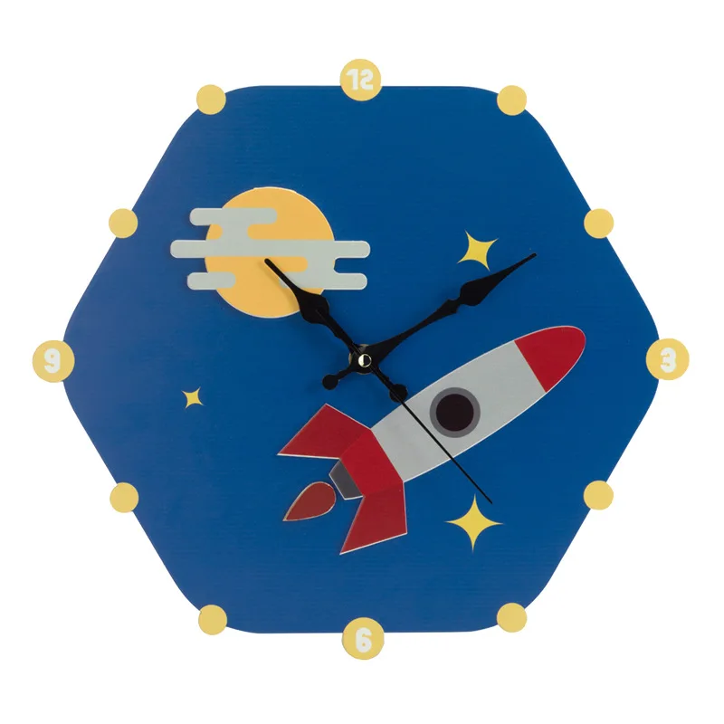 

Home Office Storage, Wooden personality is now simple and quiet clock, creative fashion wall clock