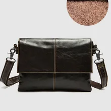 CARANFIER мужские дорожные сумки из натуральной яловой кожи с карманом с клапаном, повседневные мужские сумки через плечо, сумки через плечо с двойной молнией