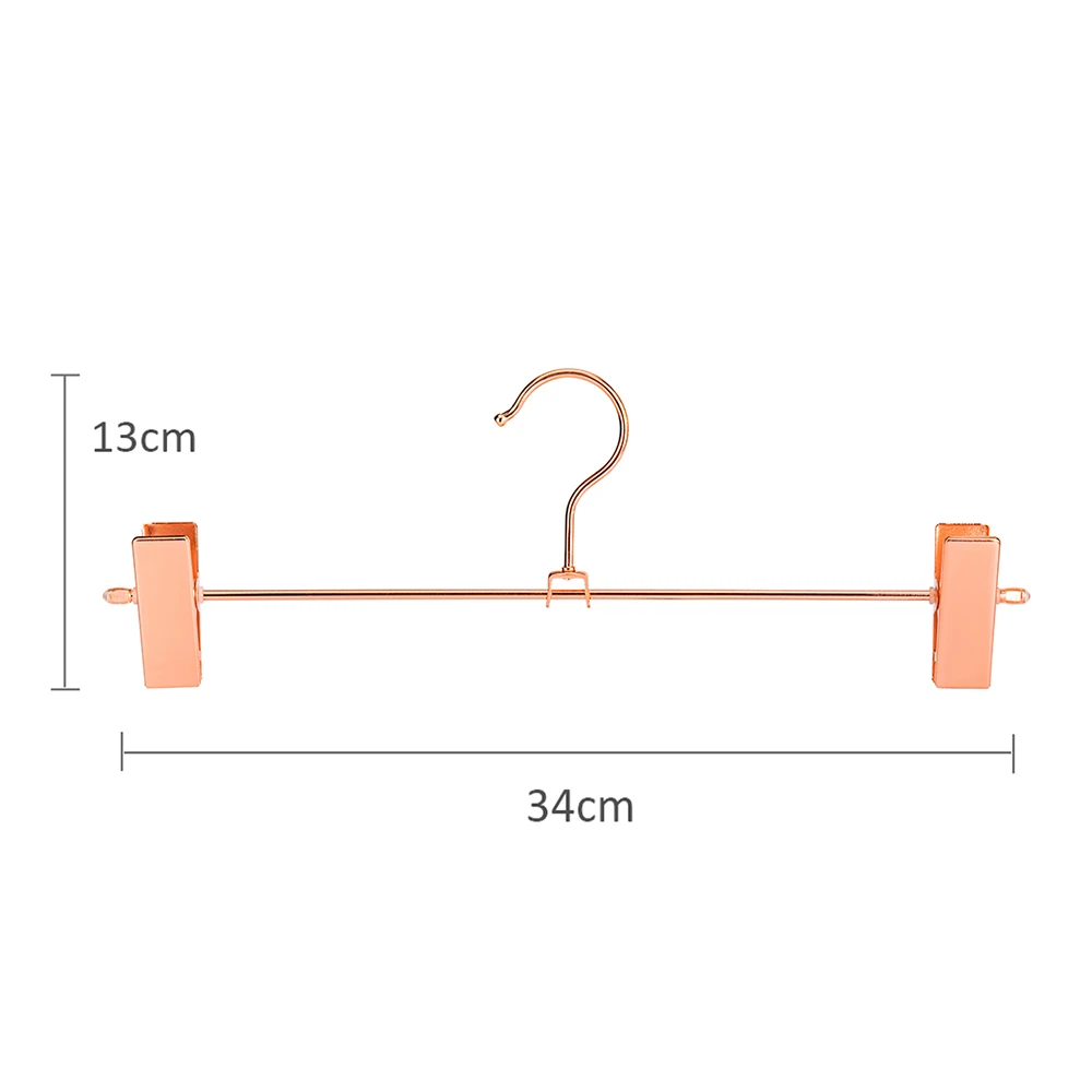 Jetdio Роза медь золото металл тяжелых брюки юбка Slack вешалки с регулируемыми зажимами вешалка поворотный крюк(12 шт./лот