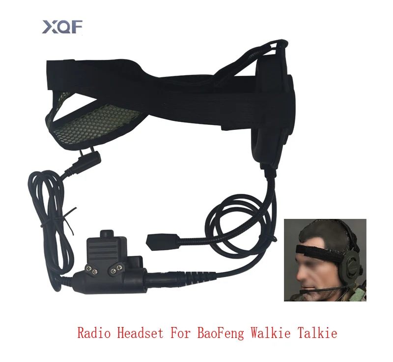 

XQF HD01 Z Tactical Bowman Elite II Radio Headset with U94 PTT earphone for BaoFeng UV-5R GT-3 UV-82 BF-888S BF-F8 RT-5R Radio