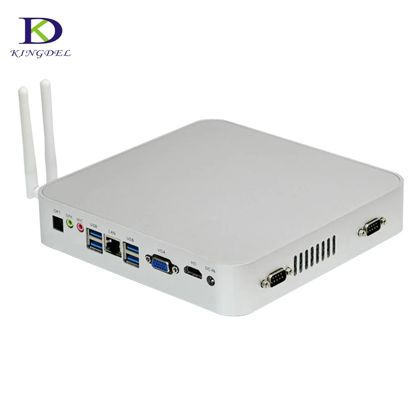 Мини-ПК без вентилятора 2 * COM четырехъядерный celeron N3150 nuc htpc ntel HD Graphics до 08 ГГц