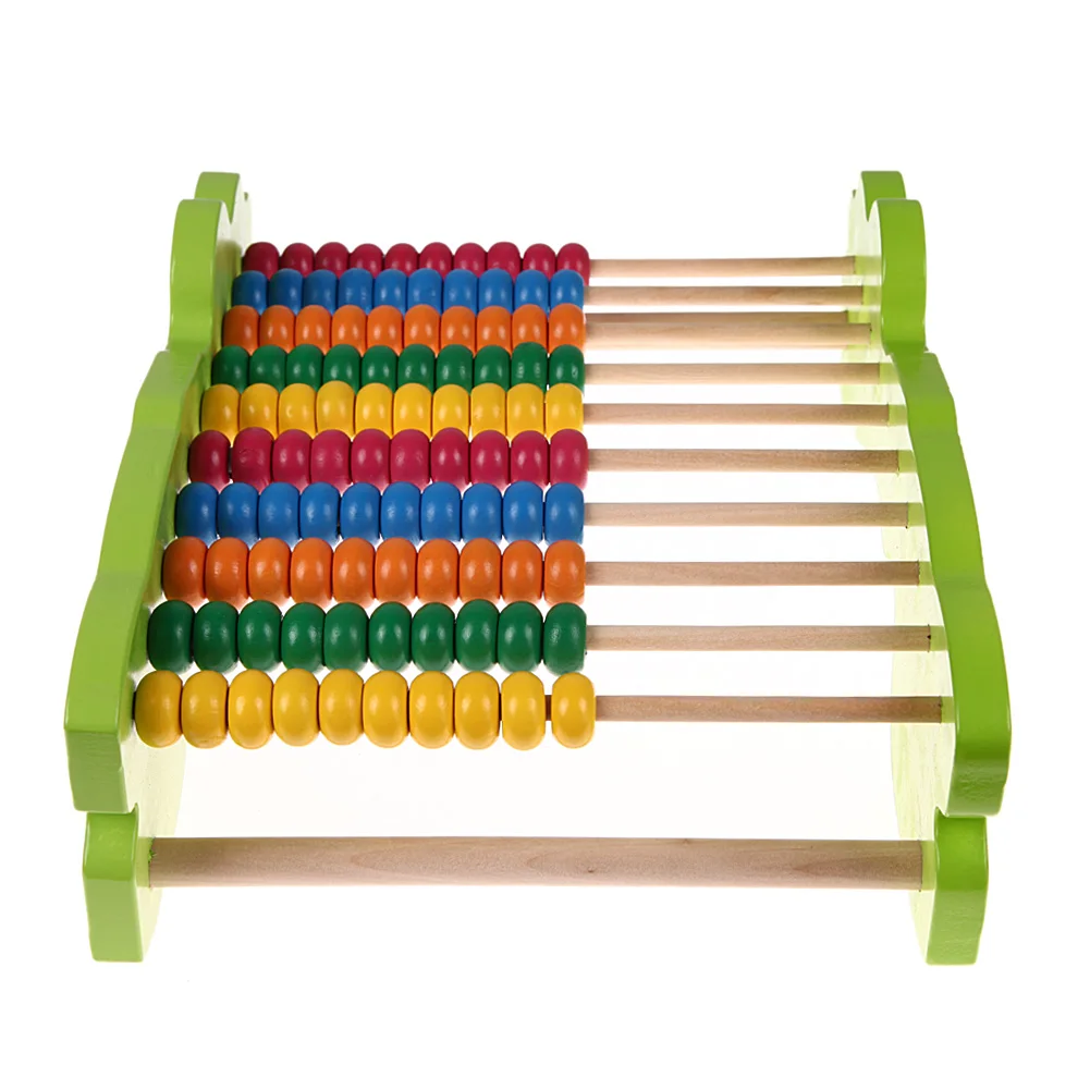 Деревянные счеты ребенка математике игрушки Радуга бисера классический Монтессори математики деревянная игрушка забавный обучения