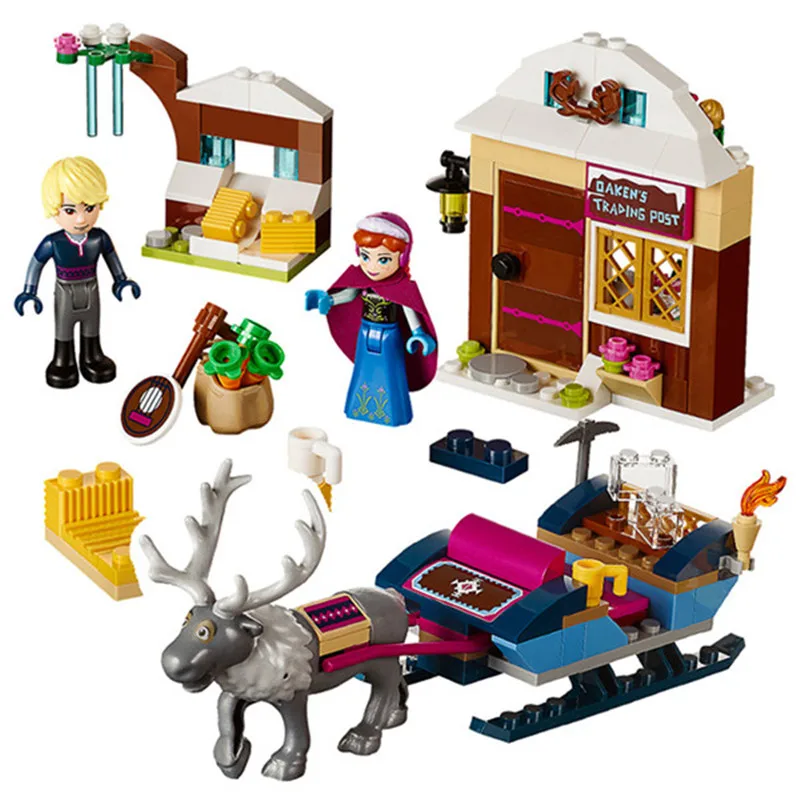 Princess Belles Enchanted  Elsa Anna Castle Building Blocks for Girl Friends Kids Model Marvel Compatible with Legoe Toys Gift