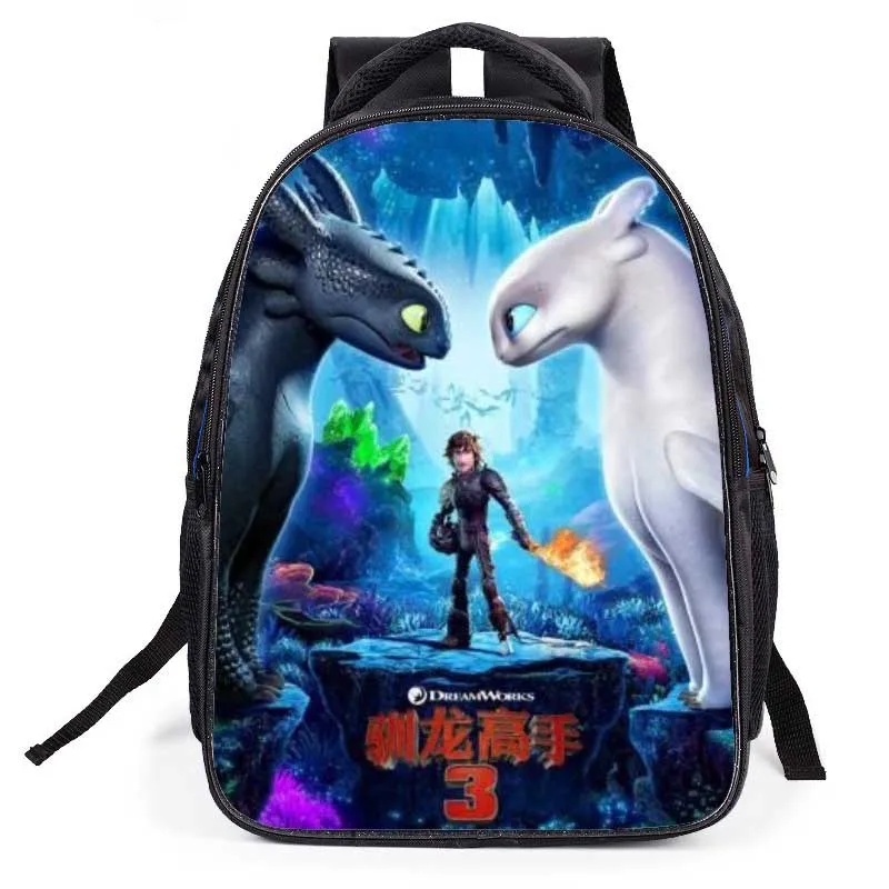How to Train Your Dragon 3 Toothless light Fury Anime Night Fury Primary school student Backpack Big capacity burden backpack How to Train Your Dragon 3 Toothless light Fury Anime Night Fury Primary school student Backpack Big capacity burden backpack