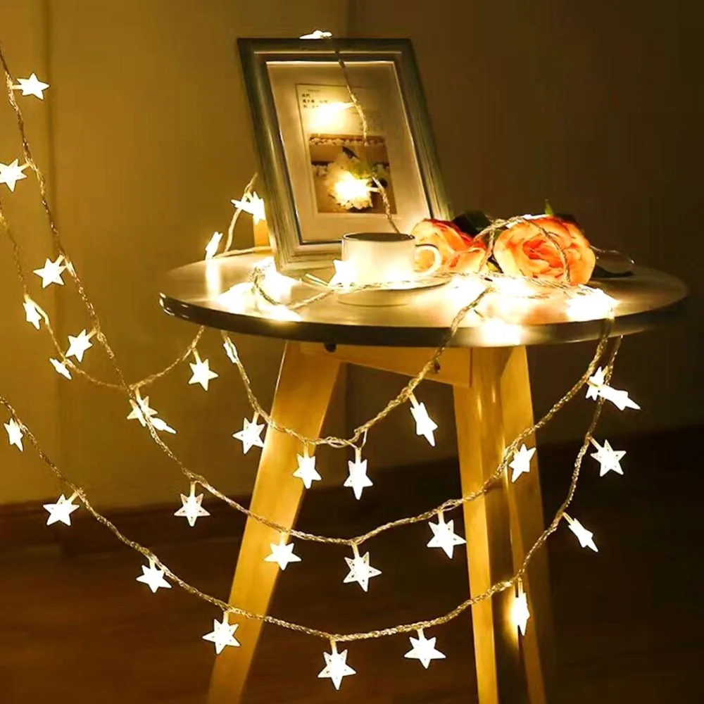 1.5m/3m/6m LED Star String Lights LED Fairy Light Xmas Decor Garland W