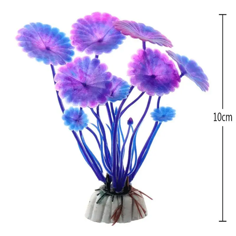 Высококачественный искусственный аквариум декоративные растения для аквариума подводный цветок травы орнамент аквариумные Аксессуары 3 цвета - Цвет: purple
