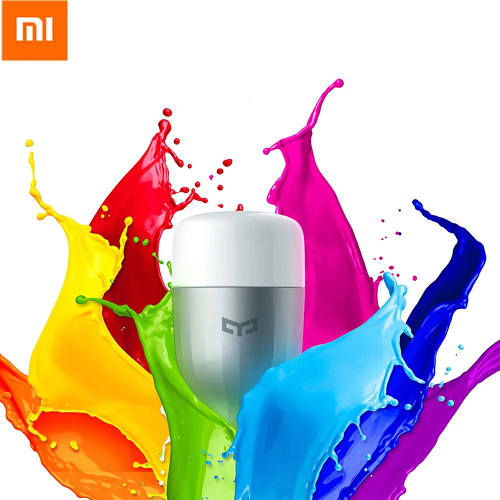 Оригинальный светодиодный умный светильник Xiaomi Yeelight E27 9 Вт 600 Люмен RGB лампа Wifi