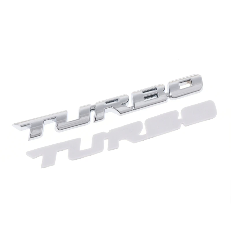 

3D Turbo Letter Emblem Badge Metal Chrome Sticker For Car Truck Motor Decal 10166
