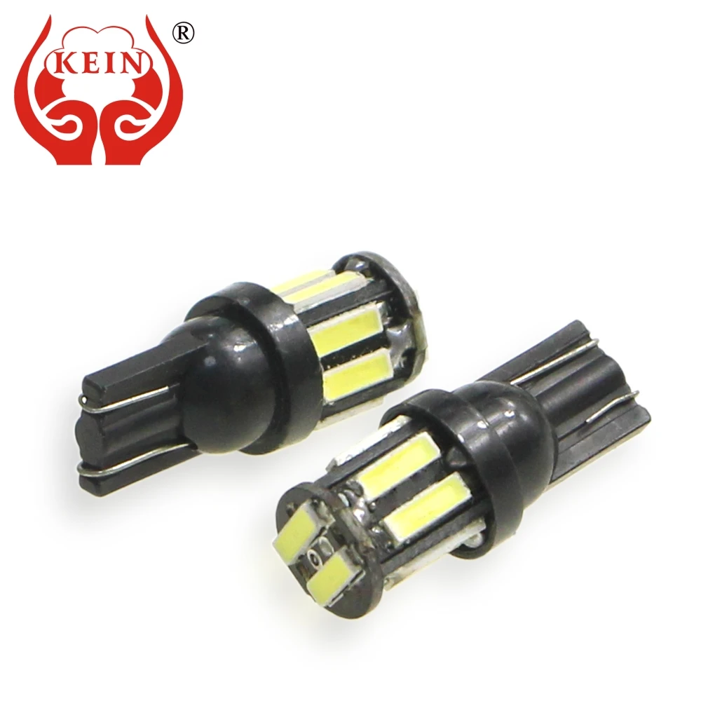 

KEIN 8PCS w5w bulb t10 led 194 168 10smd 7020 led T10 car auto reading interior license plate dome vehicle signal light lamp 12V