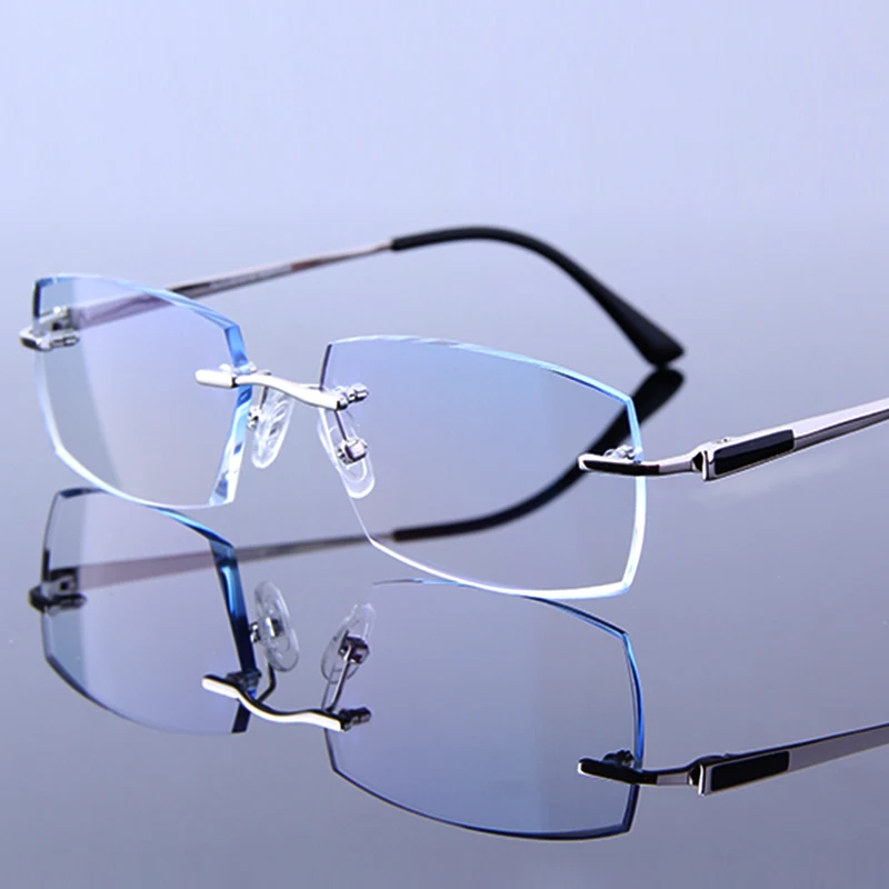 Aliexpress.com : Buy Gentleman Reading Glasses Men Fashion Rimless Eyeglasses Hyperopia HMC 