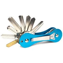 Алюминиевый смарт-держатель для ключей Органайзер Зажим Папка брелок Карманный инструмент