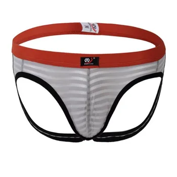 

Men's G-Strings & Thongs,Men's Striped Mesh Yarn Underwear,Men's Sexy Breathable Ultra-thin Underwear