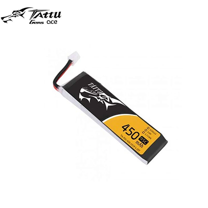 Tattu 450mAh 3,8 V HV 95C 1S1P Lipo аккумулятор с JST-PHR разъемом для крошечного Hawk-Long Pack